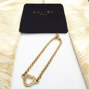 CELINE Vintage Heart Gold Bracelet- 7.9 in❤️🔥